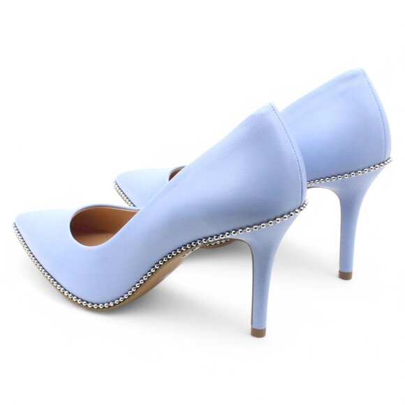 Coach Waverly Women Shoes Pointed Toe Beadchain PUMPS Navy - Picture 7 of 8